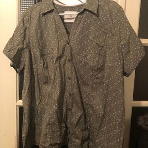 Sonoma Green Button Down Shirt 3X